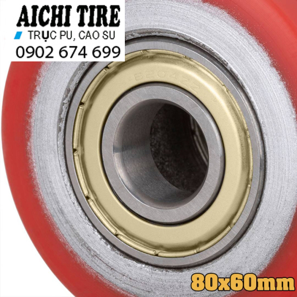 Bánh xe nâng tay pallet polyurethane 80x60mm - Ảnh 4