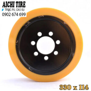 Bánh lái Xe Nâng Điện Pu Heli 330 x 114mm