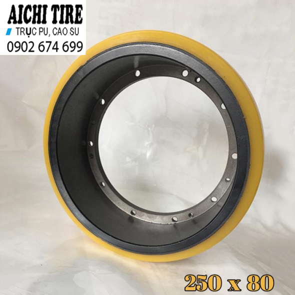Bánh PU của dòng xe nâng điện Heli 250 x 80mm