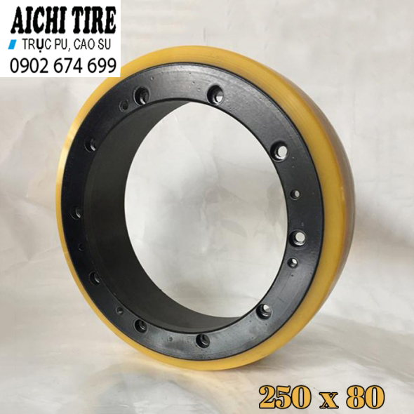 Bánh PU của dòng xe nâng điện Heli 250 x 80mm