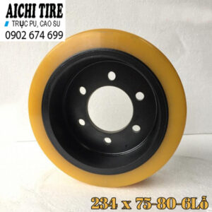 Bánh xe nâng điện Pu Heli 234 x 75-80mm 6 Lỗ