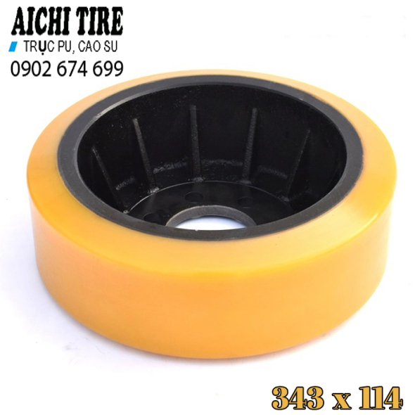 Bánh Xe Nâng Điện Pu Heli 343 x 114mm - Ảnh 4