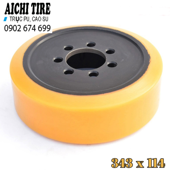 Bánh Xe Nâng Điện Pu Heli 343 x 114mm