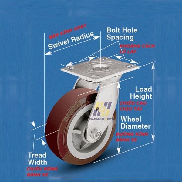 Bánh xe đẩy chịu lực - Đảm bảo vận hành an toàn mọi nơi