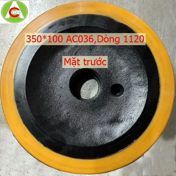 Bánh xe linde 350x100 Mặt sau